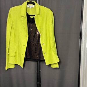 St. John Vibrant Green Women's Blazer